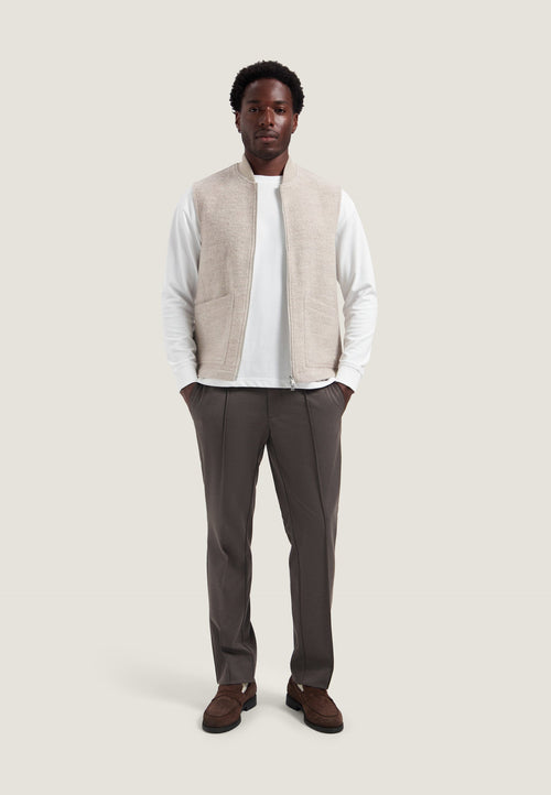 Dstrezzed Nils Teddy Vest Sand voorkant